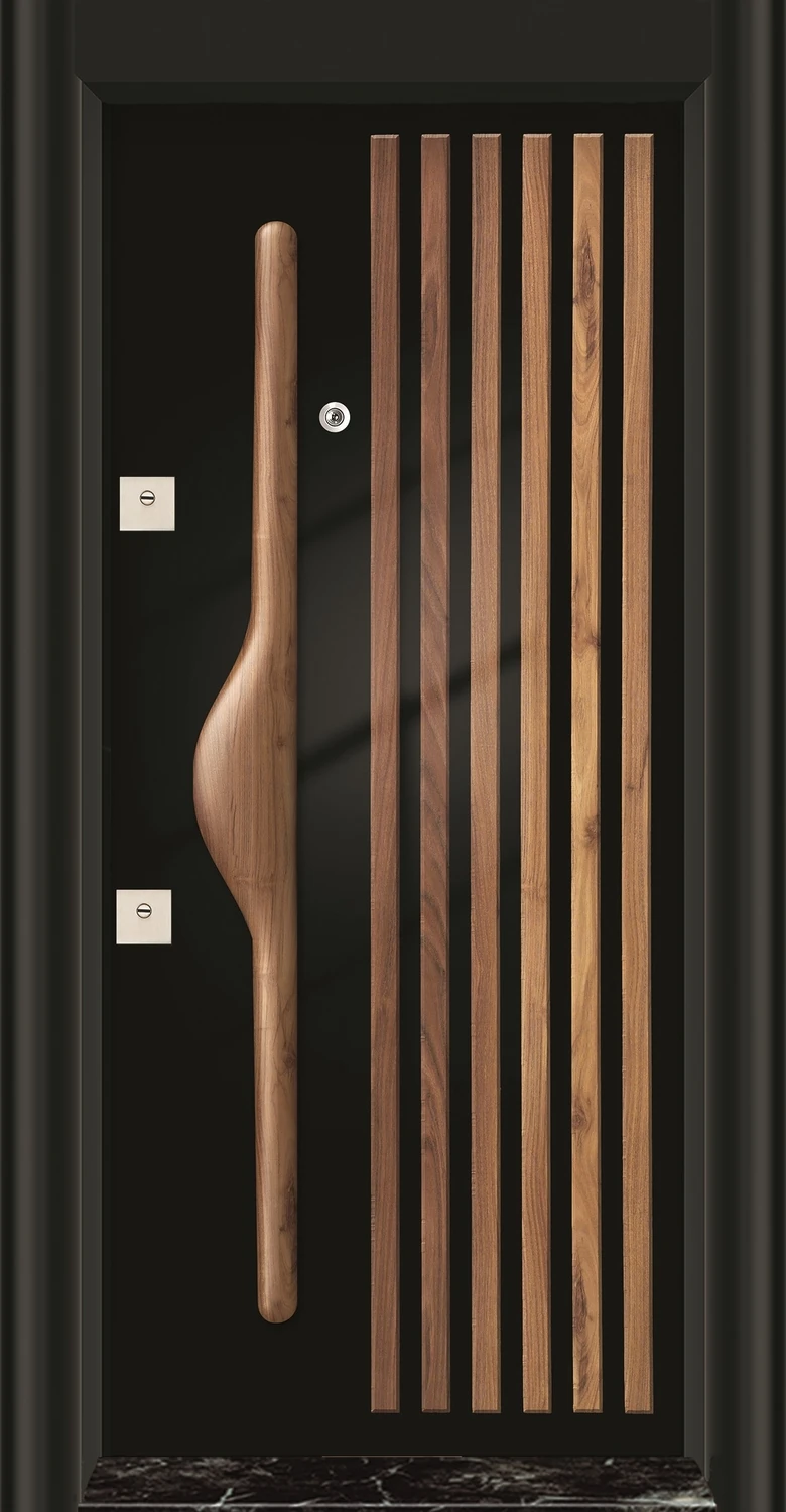 MN-1008 Sol Siyah Kasa Pvc Kabartma Klapalı Kol