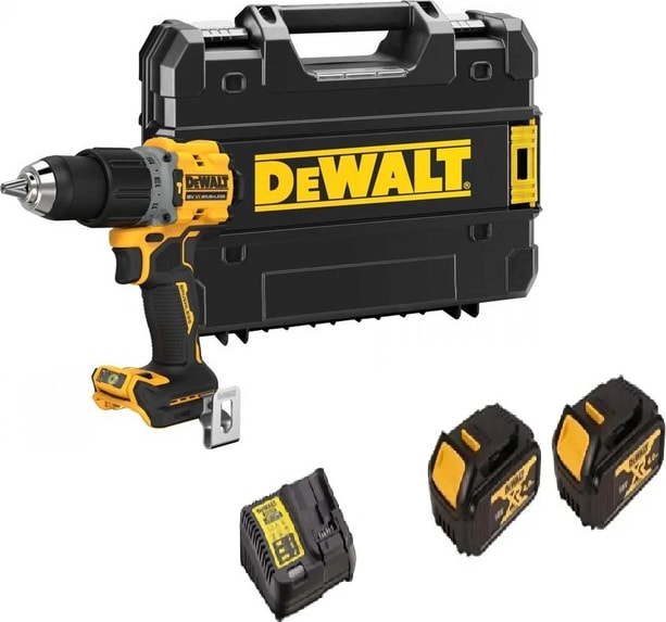 DEWALT DCD805NT Kömürsüz Darbeli Matkap + 1 Adet DCB115 Şarj Cihazı + 2 Adet DCB182 4 Ah Akü