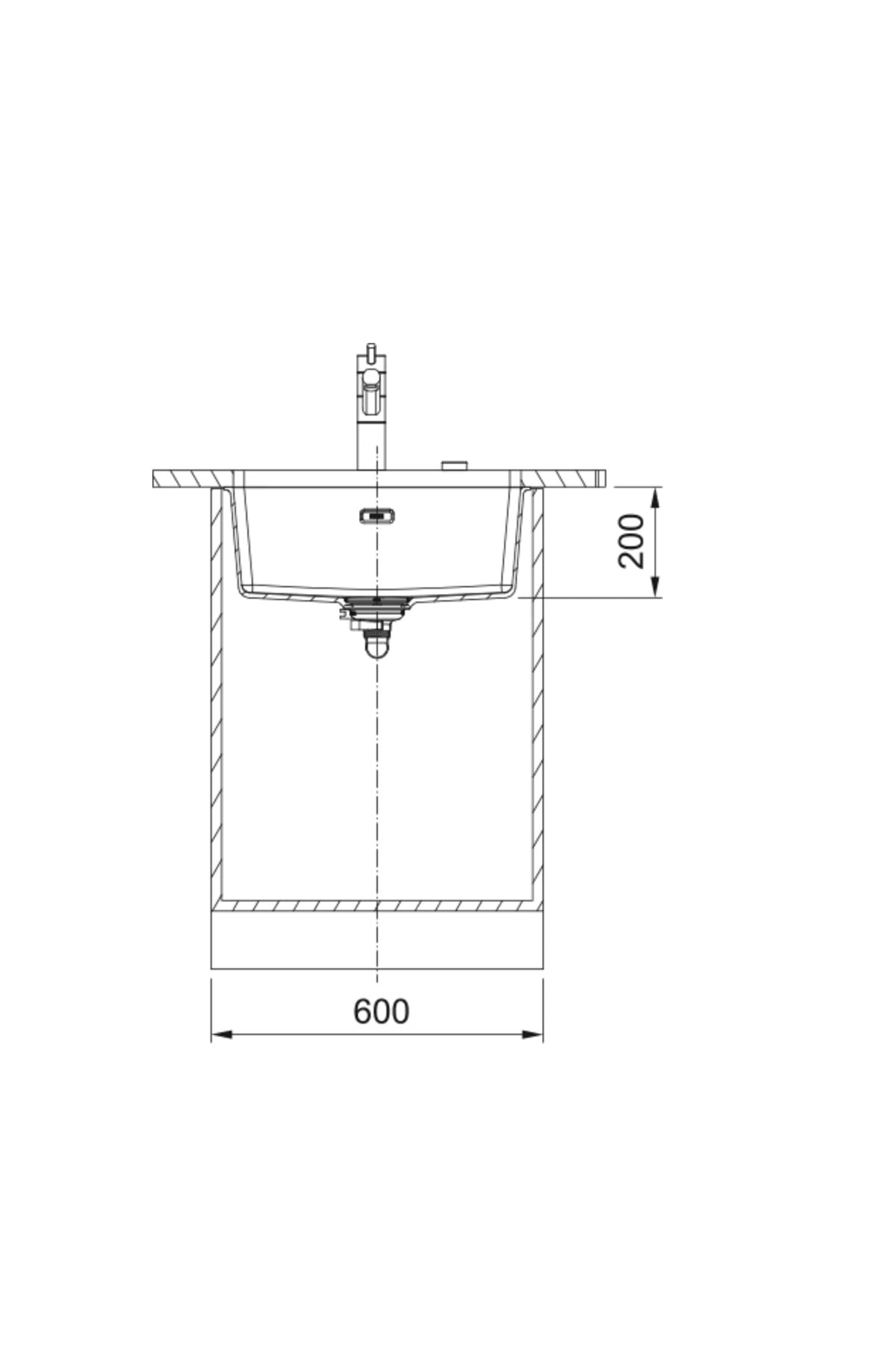 125.0688.493- Maris Mrg 110-52 Stone Grey Granit Eviye
