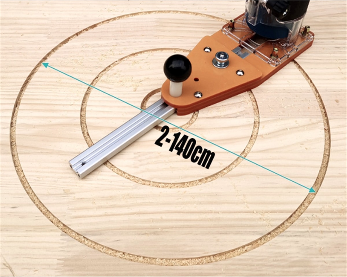 2-140 cm Dairesel Kesme Jig Makita Için Uygun Elektrikli Manuel Düzeltici Ahşap Freze Makinesi Dairesel Planya Kırpma (Yurt Dışından)