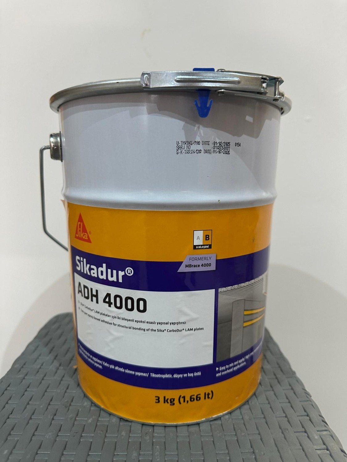 dur ADH-4000 (MASTERBRACEADH4000) Karbon Lifli Polimer Plakaları Yapıştırma 6kg (3+3)