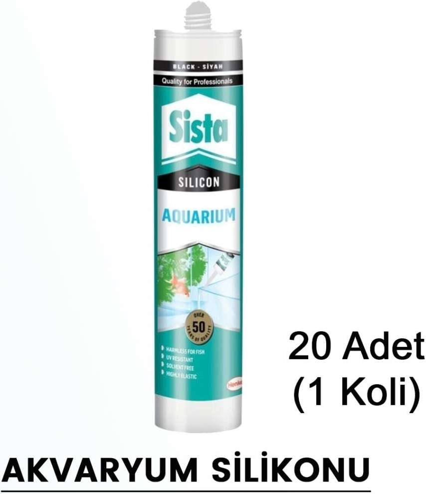 Sista Şeffaf Akvaryum Silikonu 310 ml  (20 Adet)