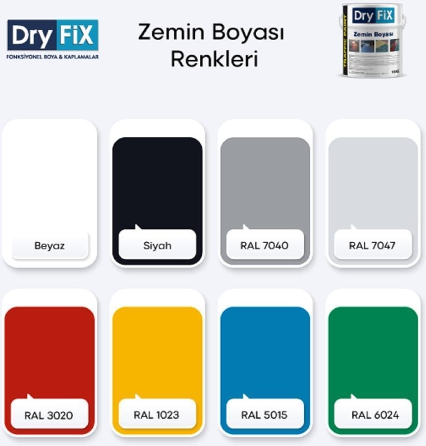 Traffic Paint Zemin Boyası 5 kg Ral 6024 Yeşil