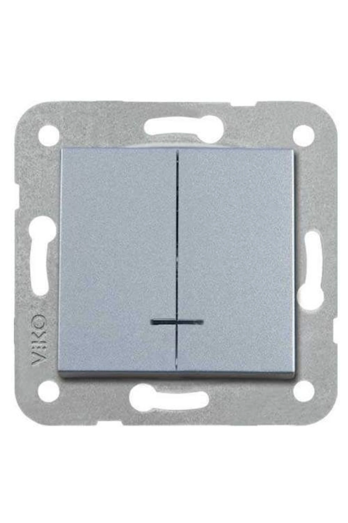 92605050 Novella/trenda Gümüş Işıklı Komütatör Düğme (mekanizma Hariç)