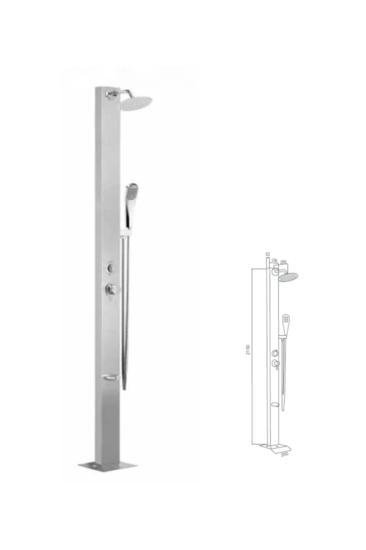 Inox Paslanmaz Havuz Duş Seti