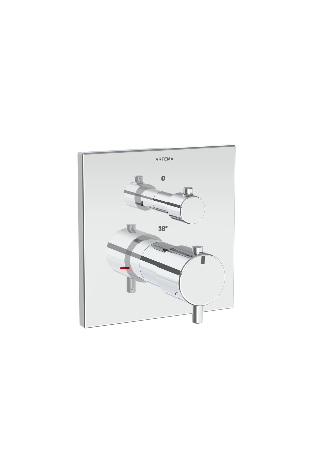 Artema Root Square A43358 Ankastre Termostatik Duş Bataryası, Krom