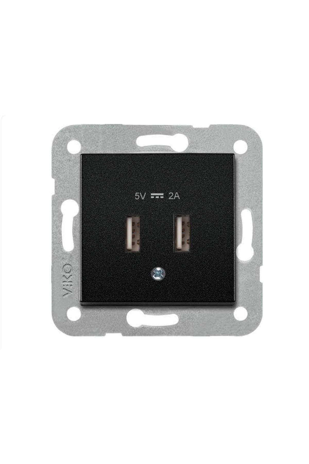 Novella Siyah Usb Şarj Prizi 5v-2a Mekanizma Kapak Çerçeve