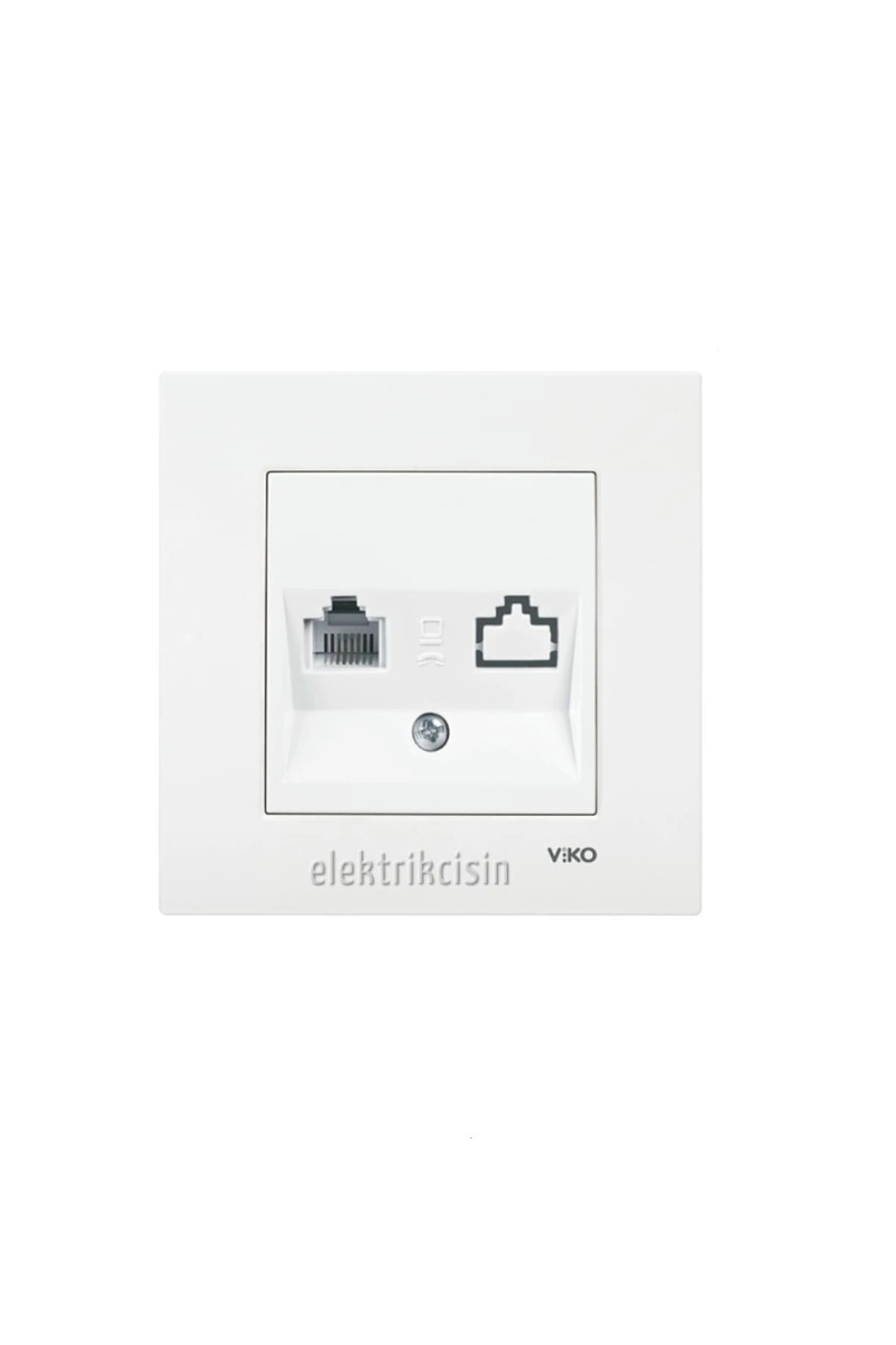 Karre Beyaz Tekli Numaris Telefon Prizi (rj11) (çerçeve Dahil) 12 Adet