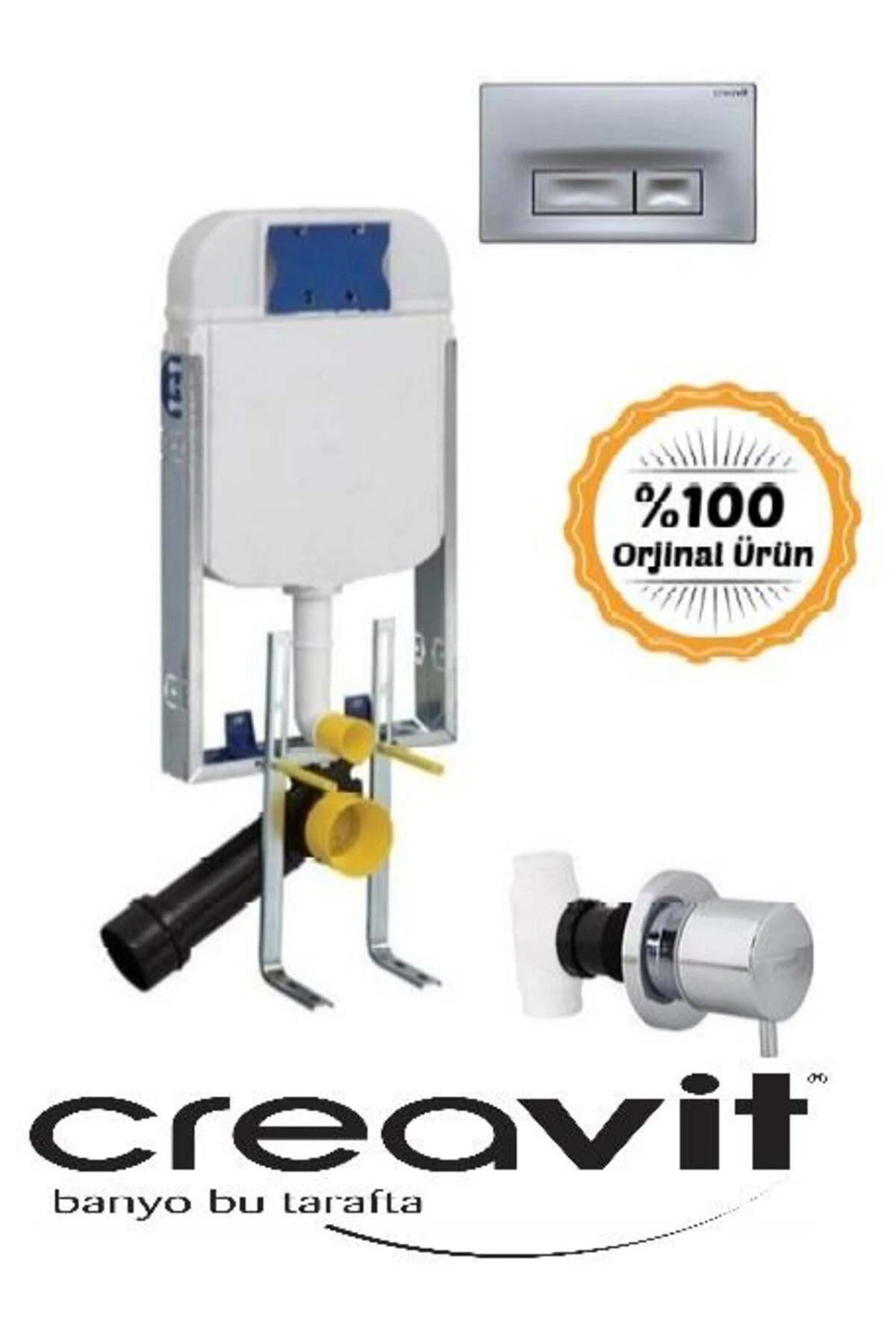 GR5001 Asma Klozet Gömme Rezervuarı 3 LÜ SET