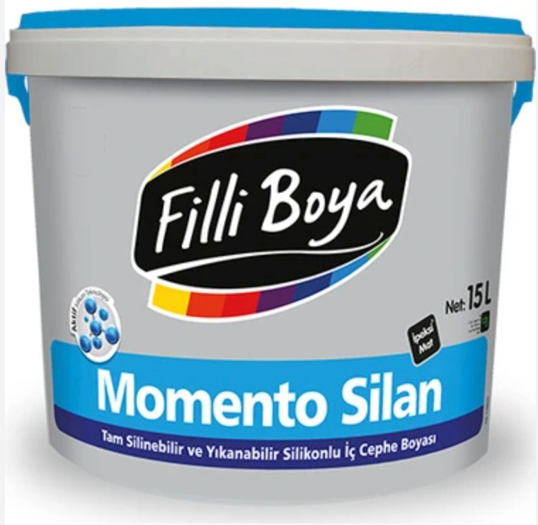 Momento Silan Tam Silinebilir ve Yıkanabilir Silikonlu Ipek Mat Iç Cephe Boyası (15LT)