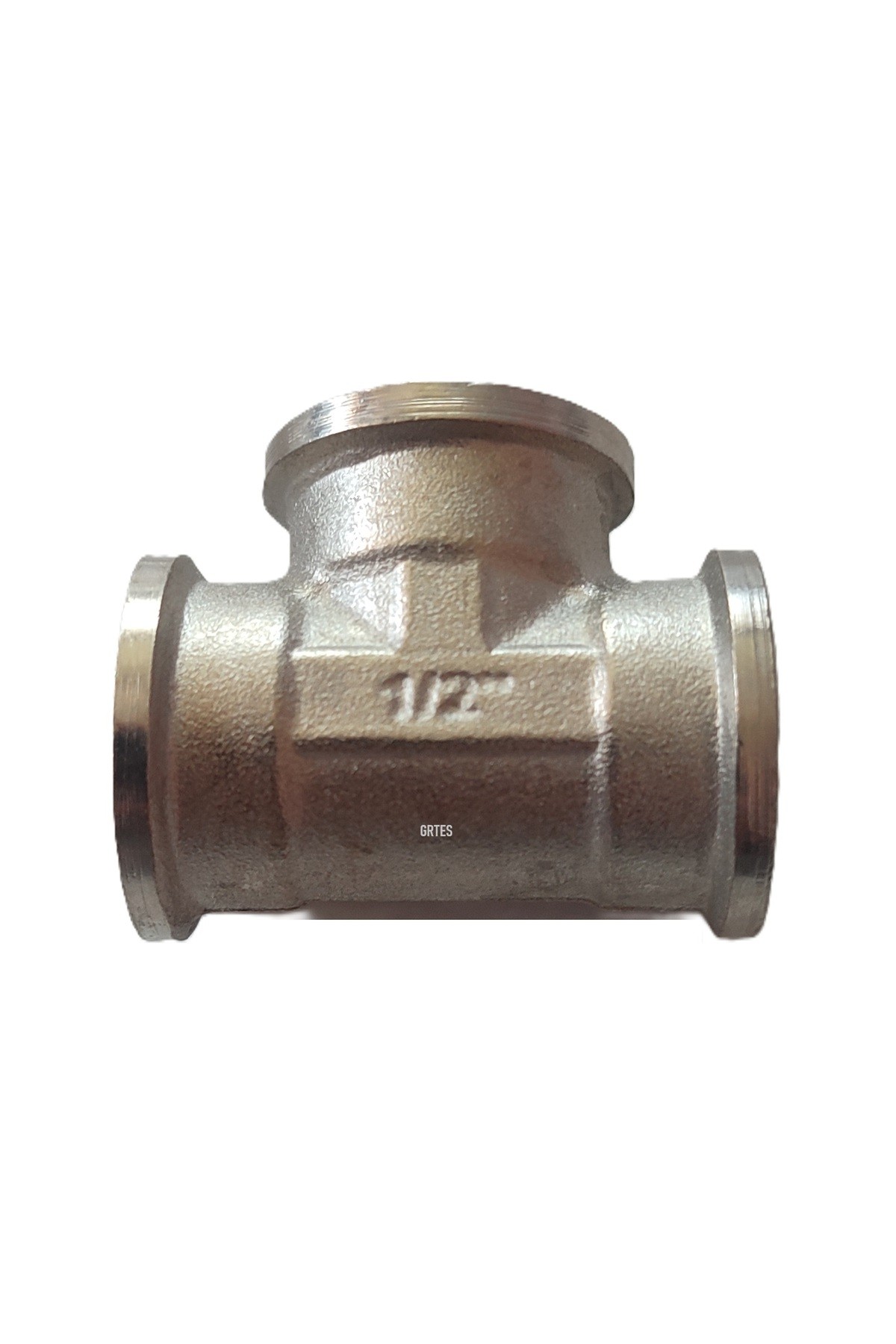 (10'lu Paket) 1/2" Dn15 İç Dişli Sarı/Krom TE (Dişi) - Chrome Tee