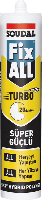 Fix All Turbo Hızlı ve Süper Güçlü Yapıştırıcı 290 ml Beyaz