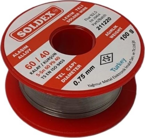 100 gr 0.75 mm 60/40 Lehim Teli