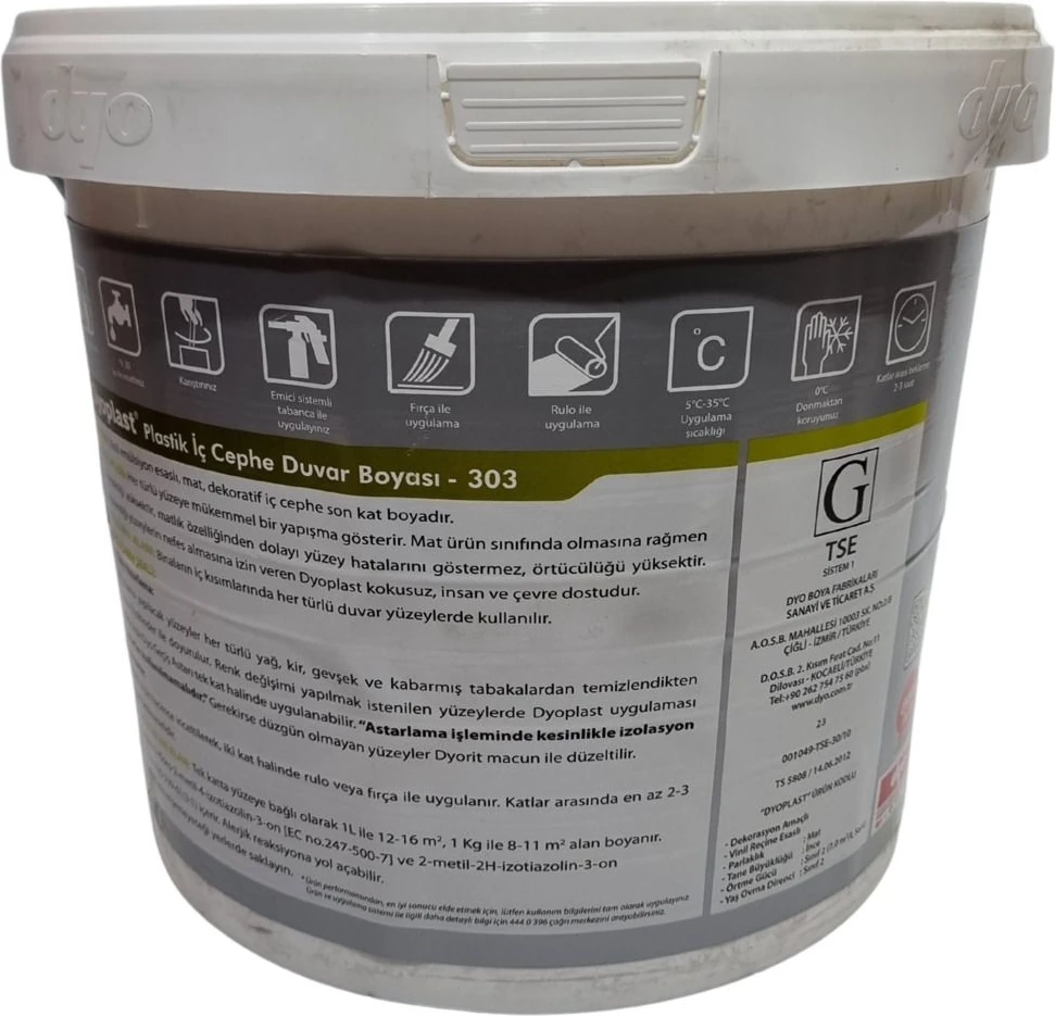 Dyo plast Plastik Iç Cephe Duvar B. Serin Lila 7,5 Lt.