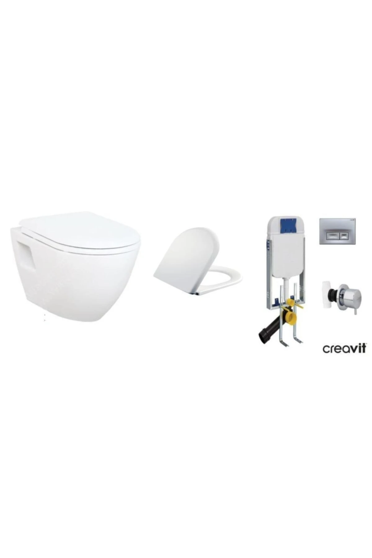 Gr5001-tp325 Gömme Rezervuar Seti 5li Metal Menteşe Hisar Amsortisörlü