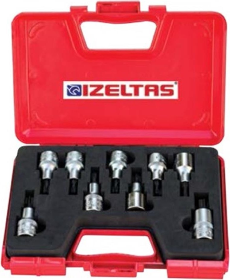 Izeltaş 1/2" Lokmalı Torx Uç Takımı 60MM 9 Parça