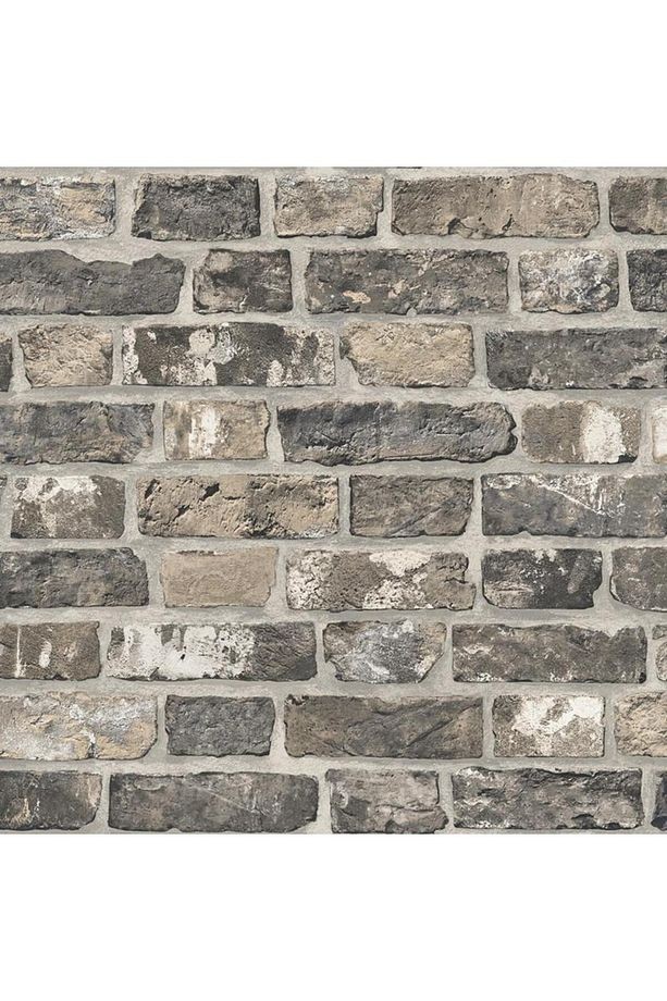 ROKA/ TUĞLA GRİ DESEN DUVAR KAĞIDI 23104-3