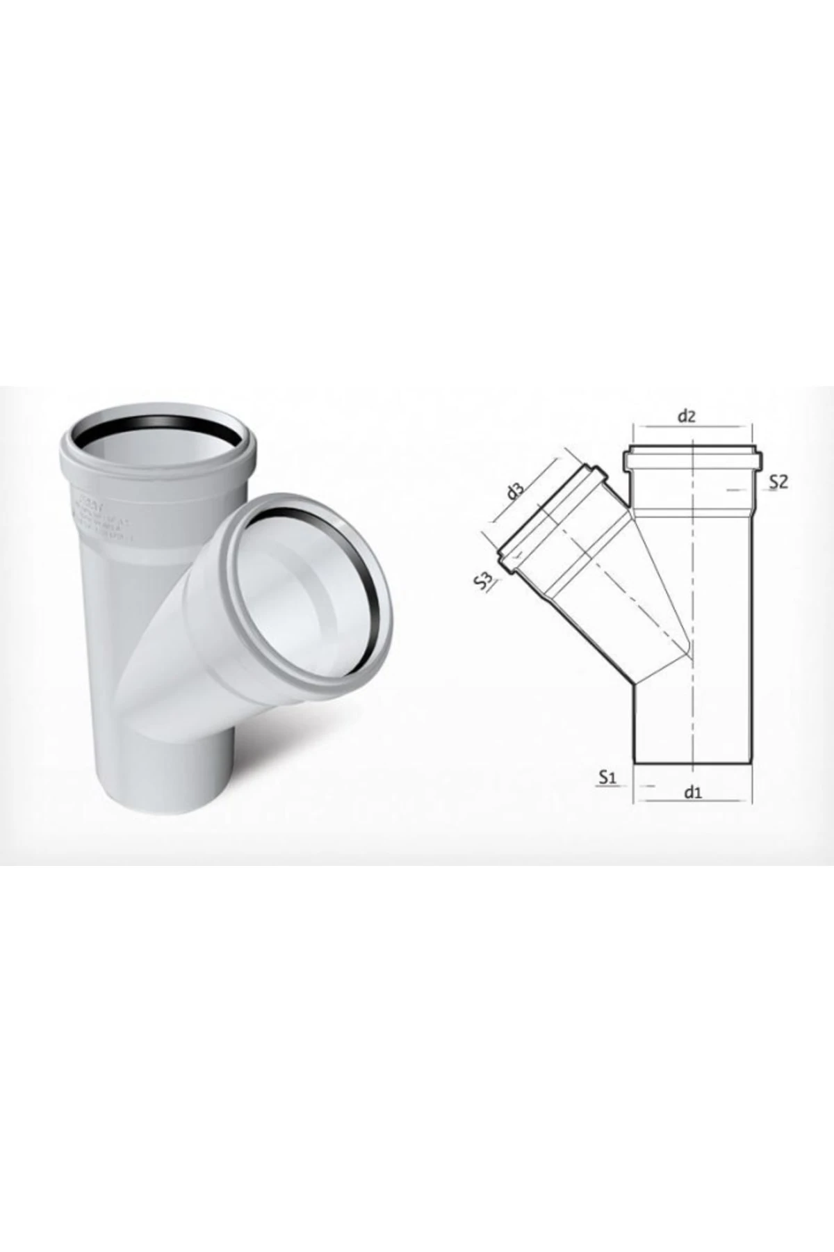 Boru 110/50 Pvc Tek Çatal