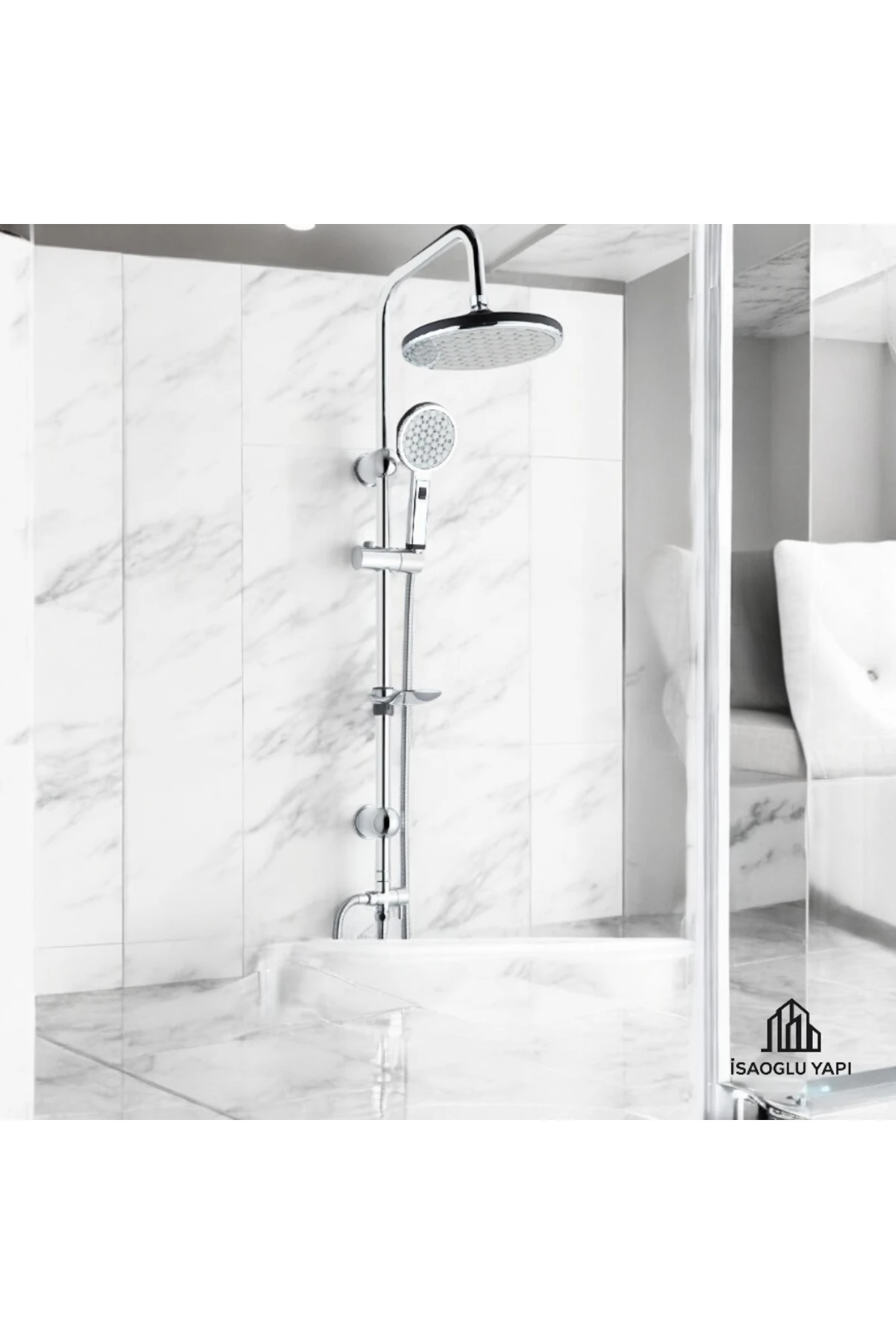 Duş Başlığı Dubai Yuvarlak Tasarım Duş Seti Tepe Yağmurlama Paslanmaz Pirinç