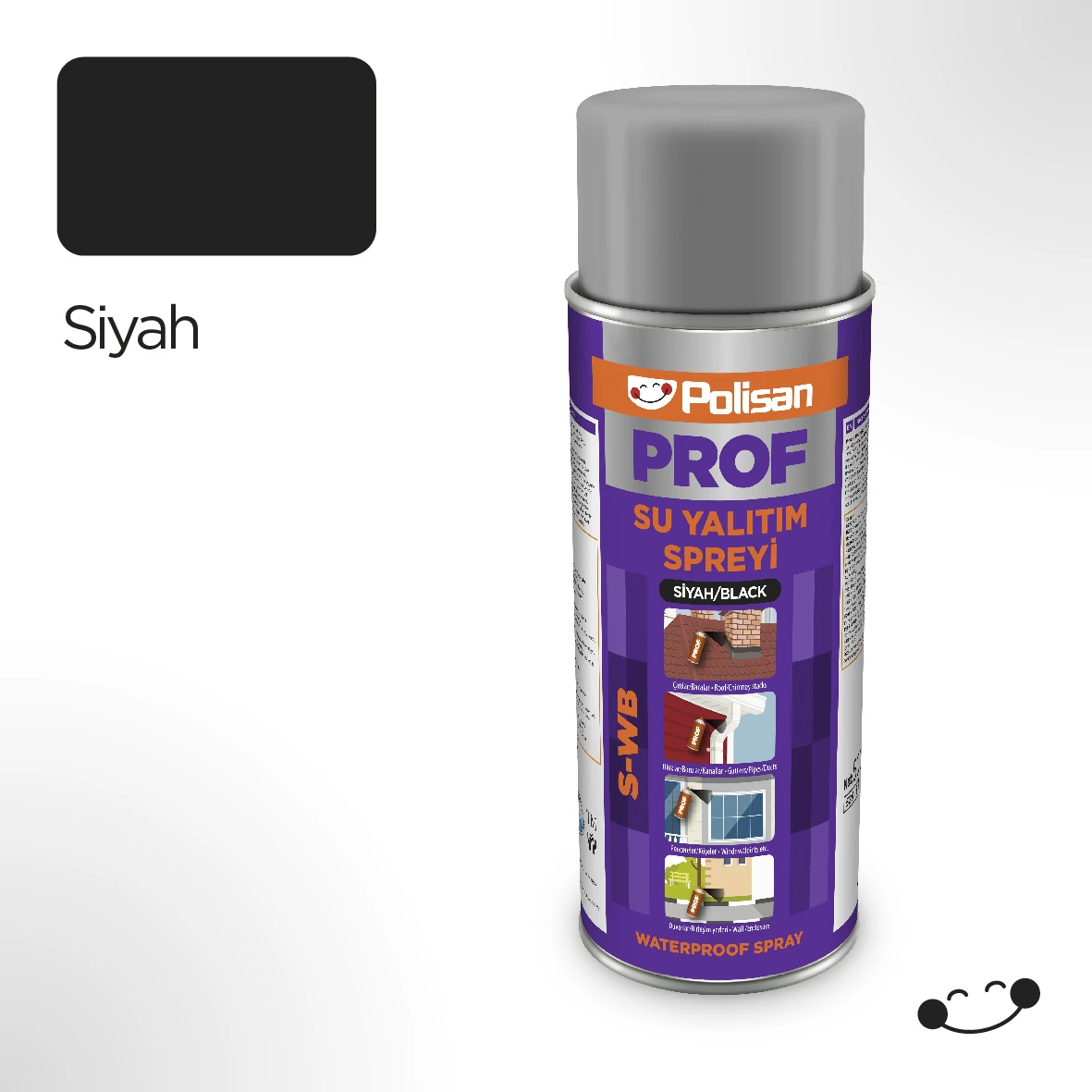 Polisan Prof Siyah Su Yalıtım Spreyi (S-WB) 500 ml
