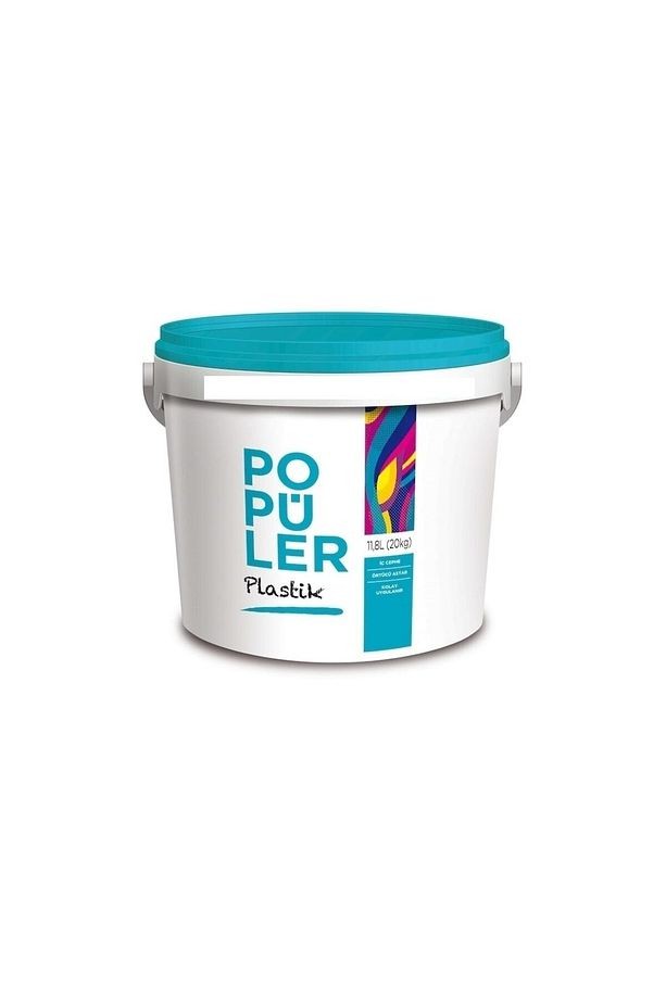 Popüler Plastik Mat Duvar Boyası 20 Kg Ci6381 Yalın Beyaz