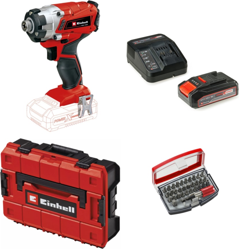 EİNHELL Te-Cı 18/1 Li - Solo Torklu Darbeli Matkap + 1 x 2.5 Ah Starter Kit Akü (Çanta ve Bits Uç Dahil)