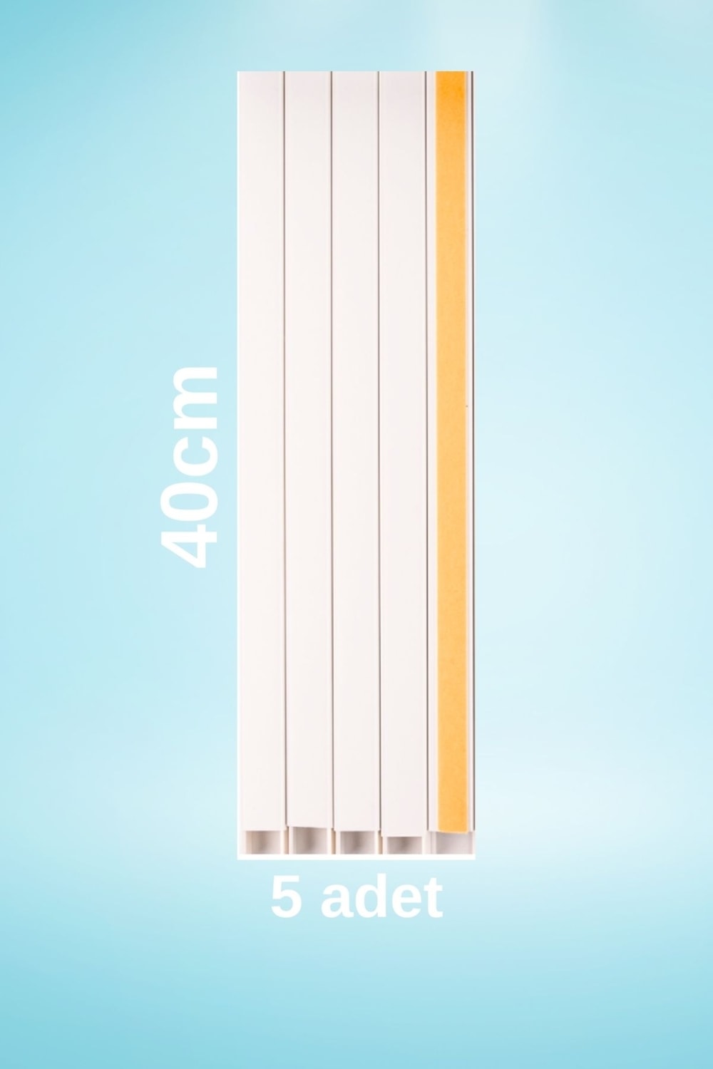 60X40 | 2 Metre Kendinden Yapışkanlı Klima Kanalı | 2m (5 Adet x 40CM) Klima Kablo Boru Kanalı