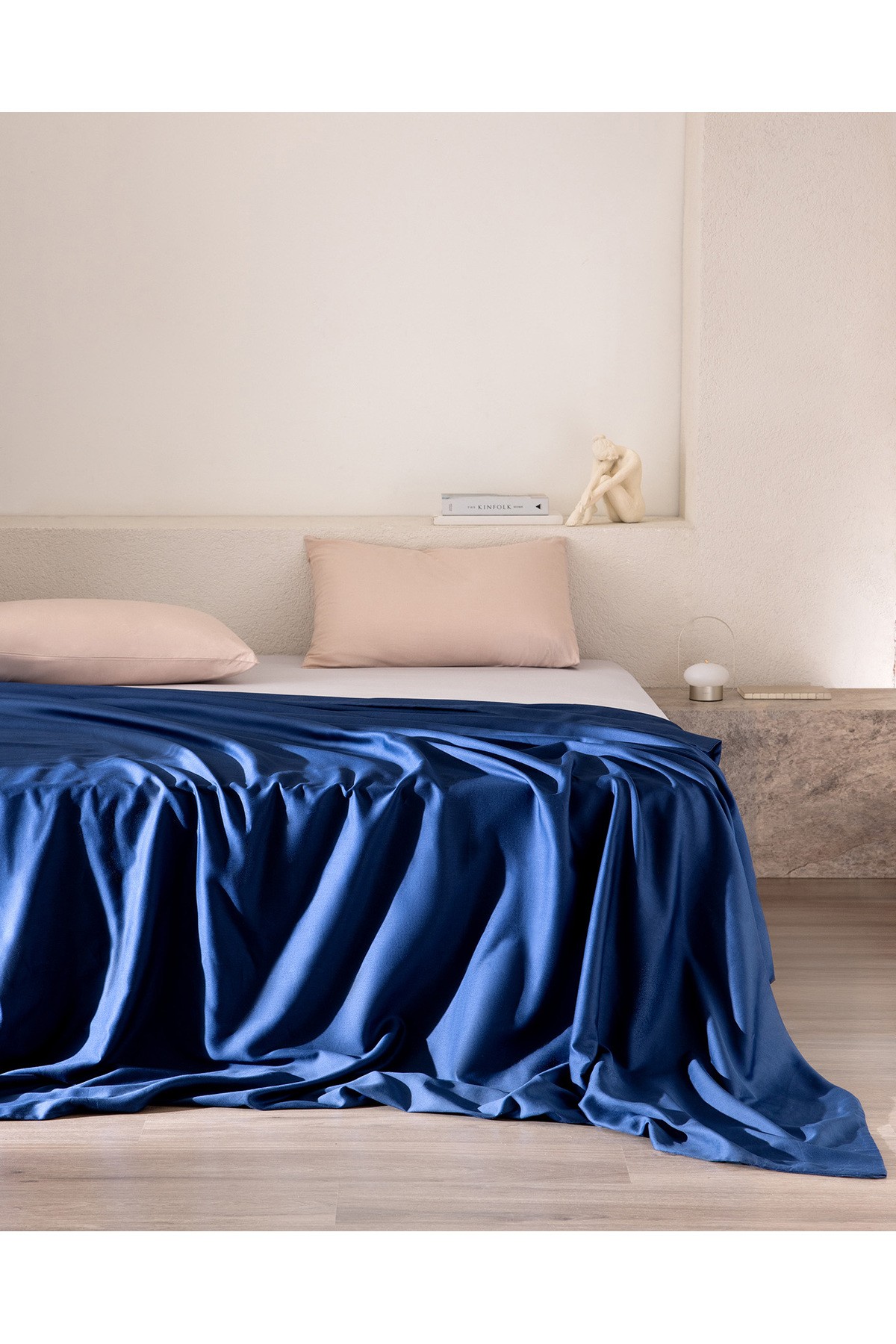 Ciel King Size %100 Pamuk Saten Nevresim - Lacivert