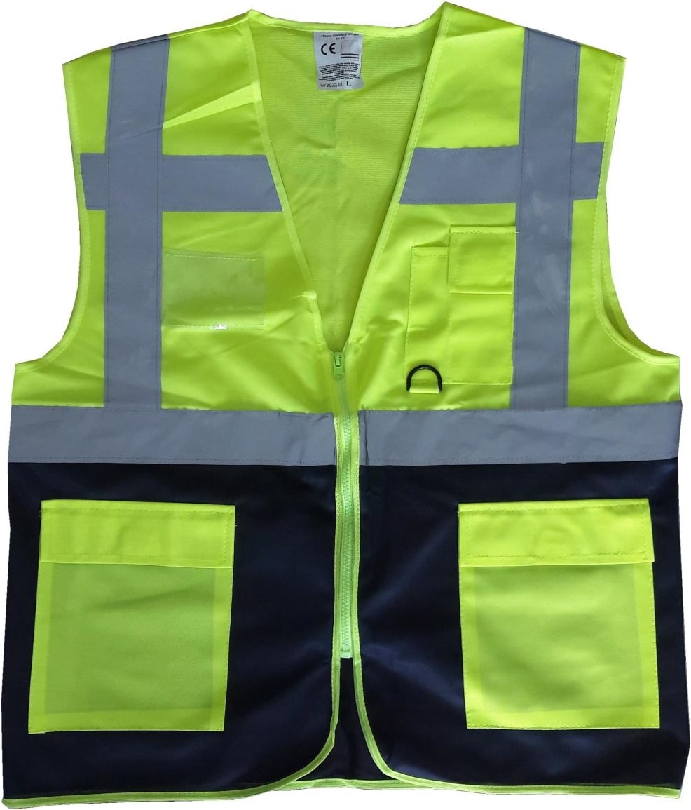 Yönetici Ikaz Yeleği Sarı/lacivert Xl Beden