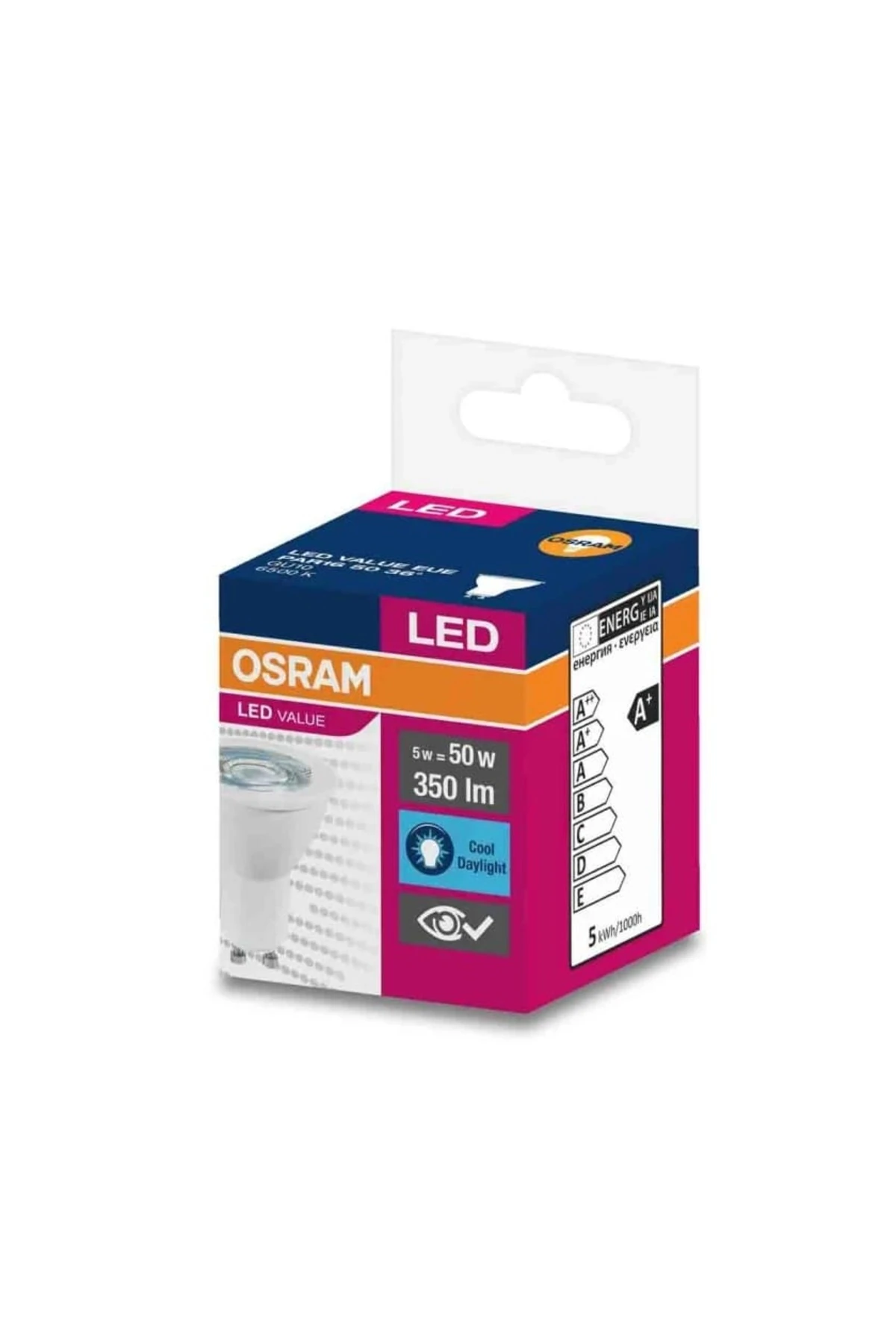 GU10 Duylu 4,5 W Led Ampul 4000 Kelvin Gunışığı Işık 4058075198616