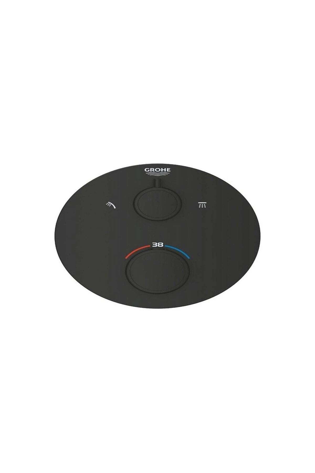 Grohtherm Termostatik Banyo/Duş Bataryası 2 Çıkışlı Divertörlü - 1022082430 Siyah