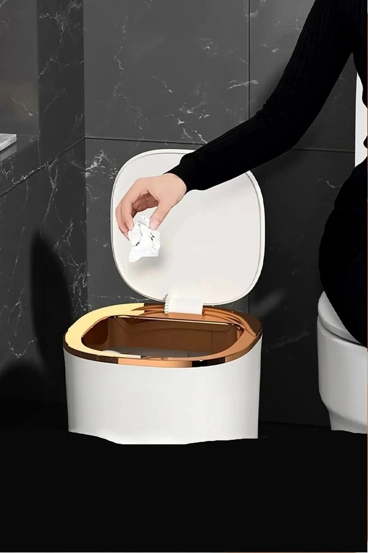 Teknolojik Çöp Kutusu Otomatik Aç Kapat Sensörlü Mutfak Banyo Ev Ofis Indüksiyon Çöp