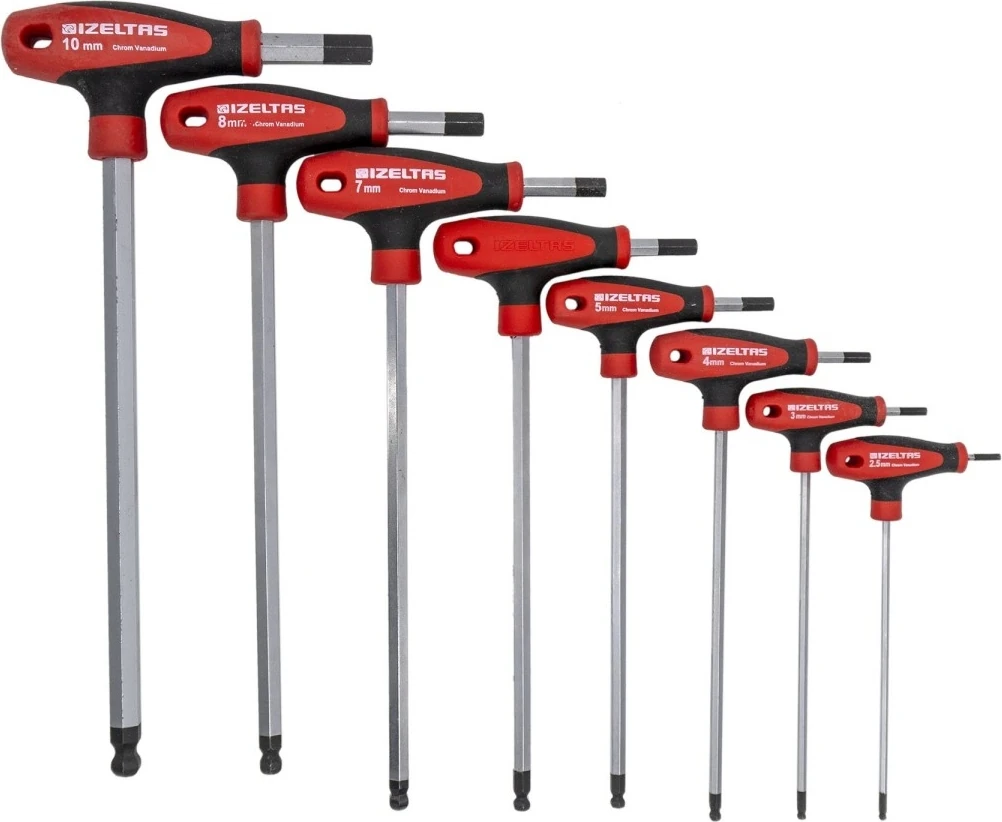 4921 00 8108 T Tipi Yuvarlak Başlı Allen Anahtar Takımı 8