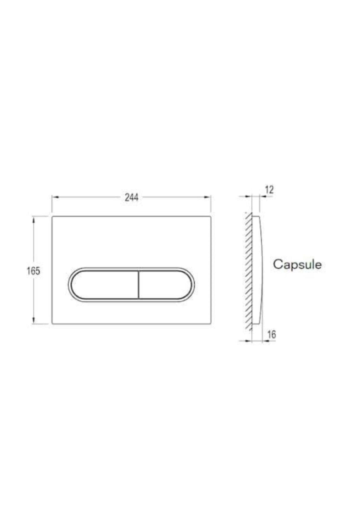 Capsule Gömme Rezervuar Paneli Parlak Krom