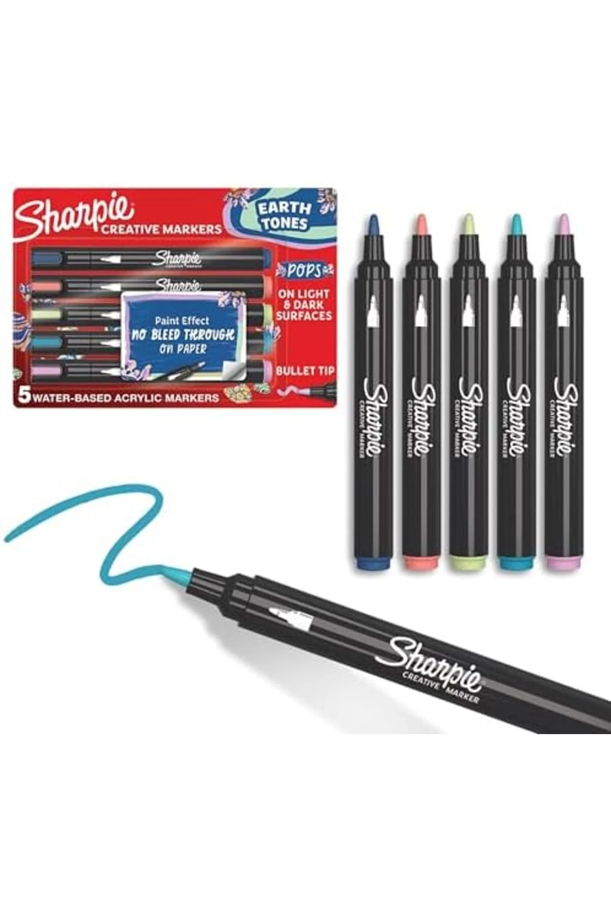 PRStoRe Yaratıcı Marker Akrilik Boya Kalemleri | Toprak Tonları | Su Bazlı Boya Kalemleri | Kan