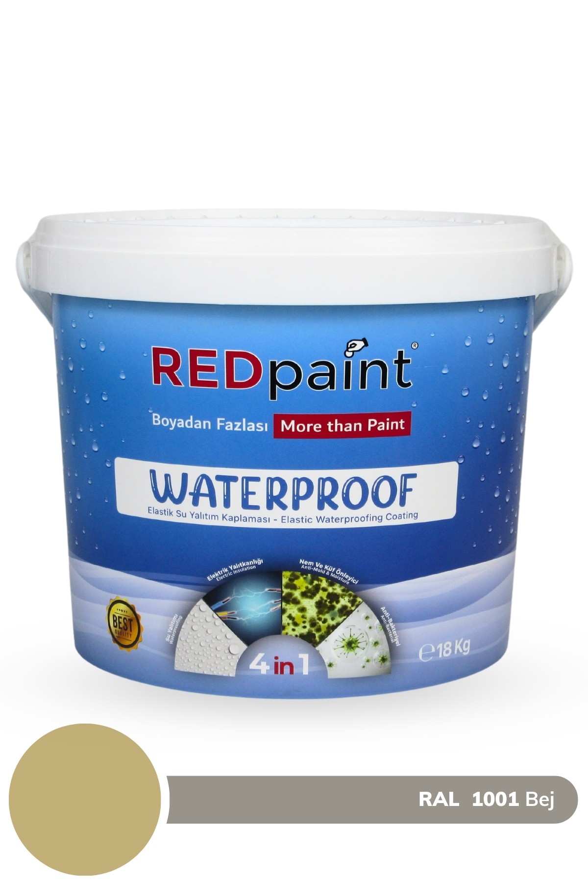Waterproof Elastic ( Elastik Su yalıtım Kaplaması ) Likit Su Yalıtım Malzemesi 18 kg