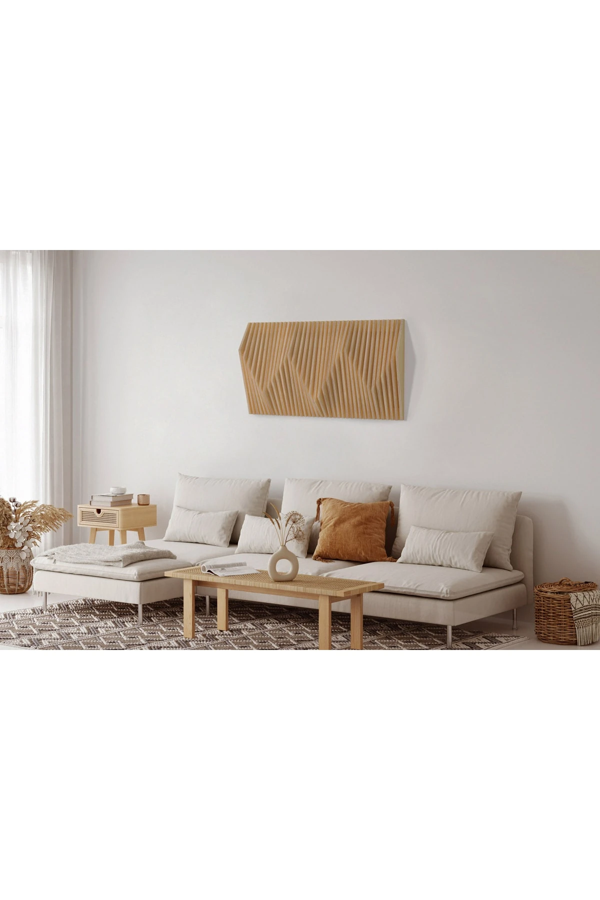 Dıamond-siyah Ahşap Dekoratif Duvar Ürünü