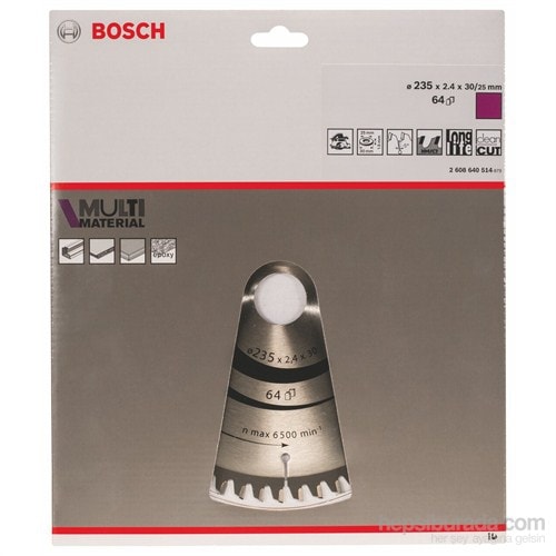 BOSCH - Çoklu Malzeme İçin Daire Testere Bıçağı - 235 X 30/25 X 2,4 Mm, 64 Diş