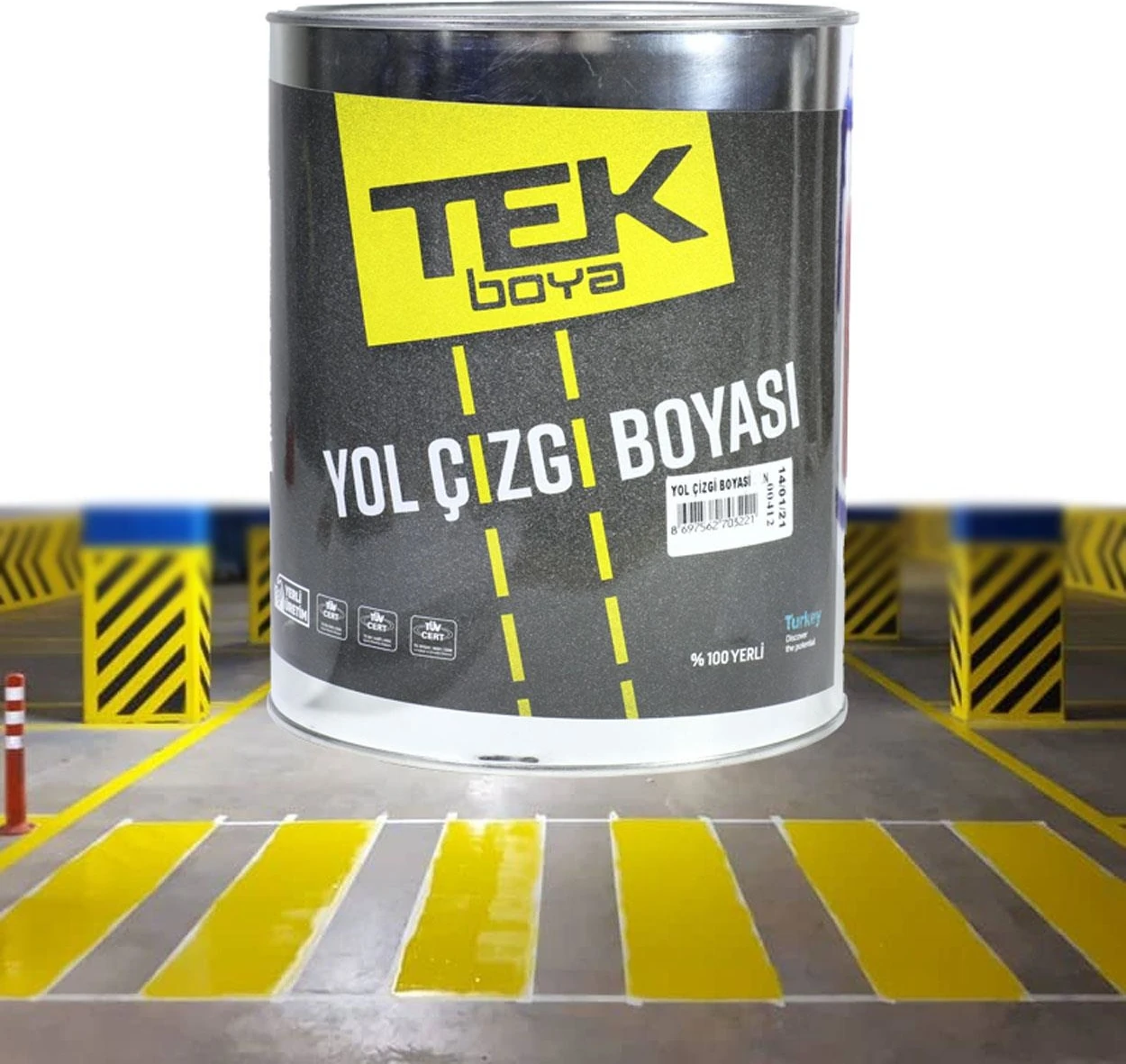 Yol Çizgi Asfalt Boyası 3 kg Sarı