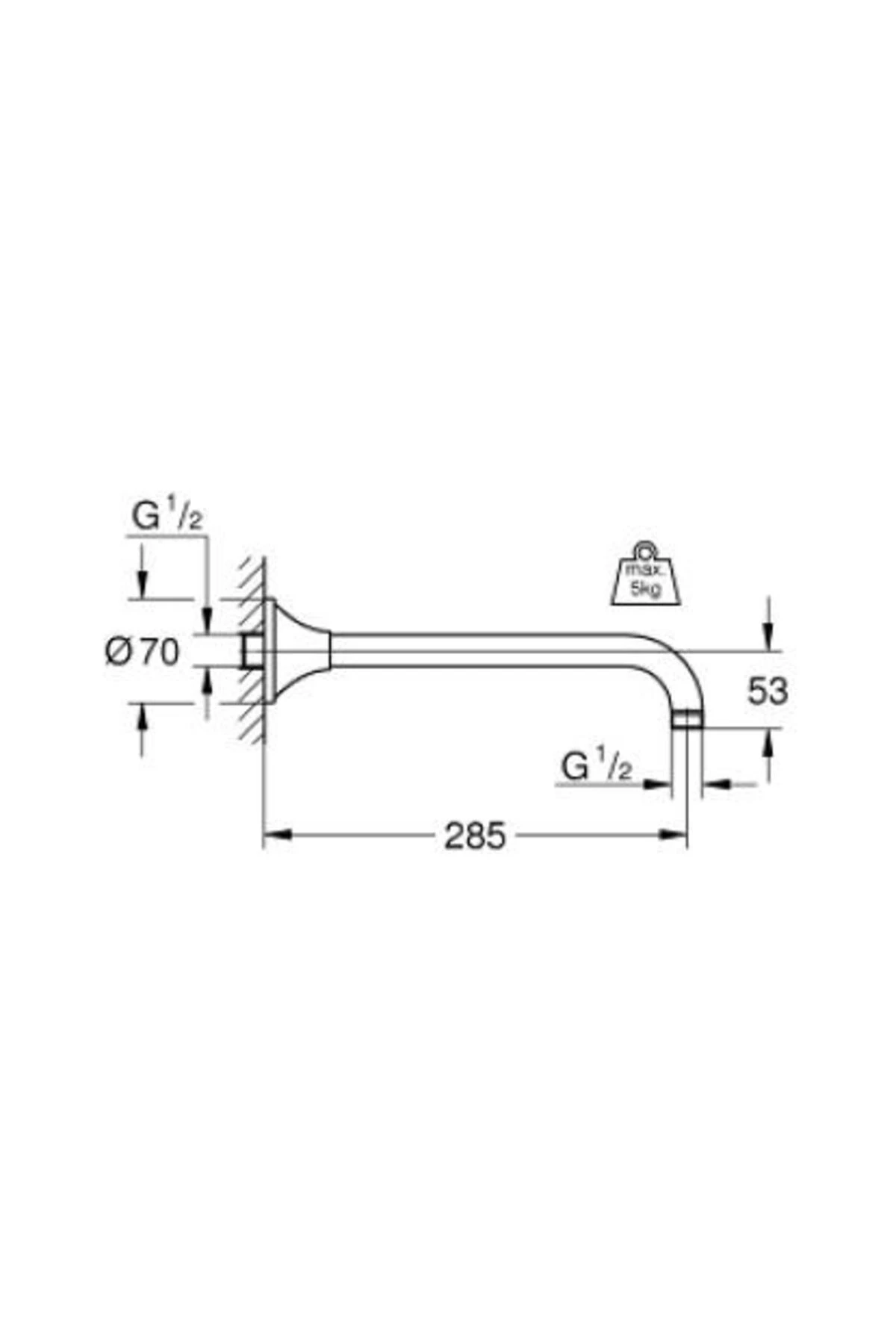 Rainshower Grandera Duş Kolu 286 MM - 26900IG0