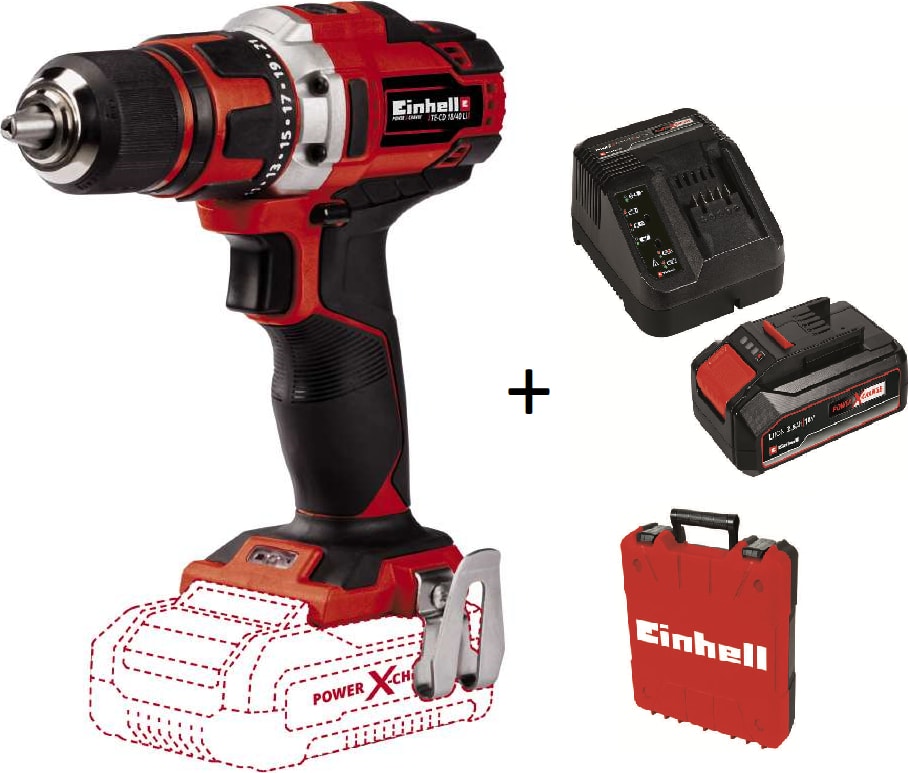 EİNHELL Te-Cd 18/40 Li (1x2,5 Ah Starter Kit) Akülü Matkap Çantalı