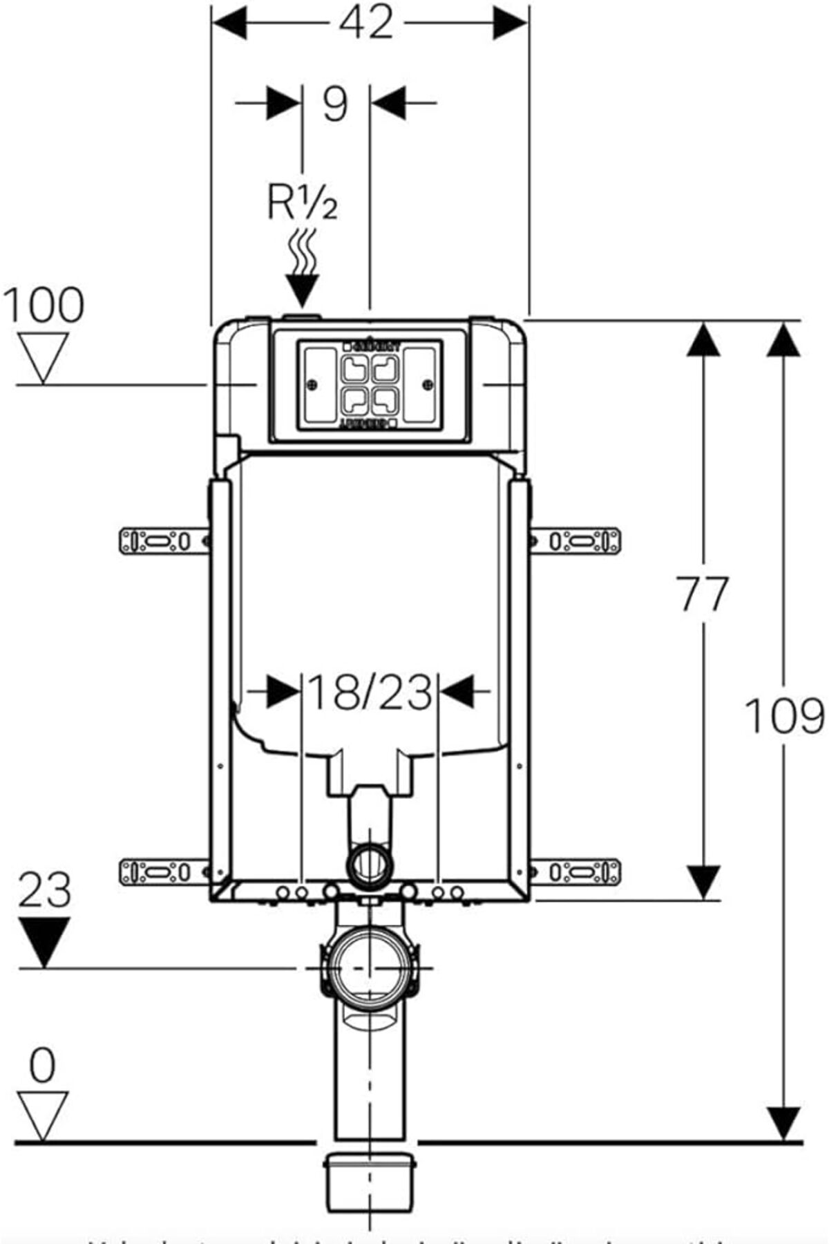 GEBERİT GÖMME REZERVUAR ALPHA 8CM KOMBİFİX 110.174.00.1 + GEBERİT 616.004.21.1 STOP VALF