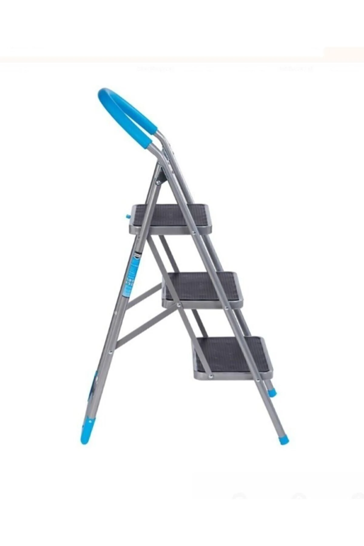 3 Basamaklı Geniş Merdiven 126cm Yukseklik 3 Basamak Işci Merdiveni