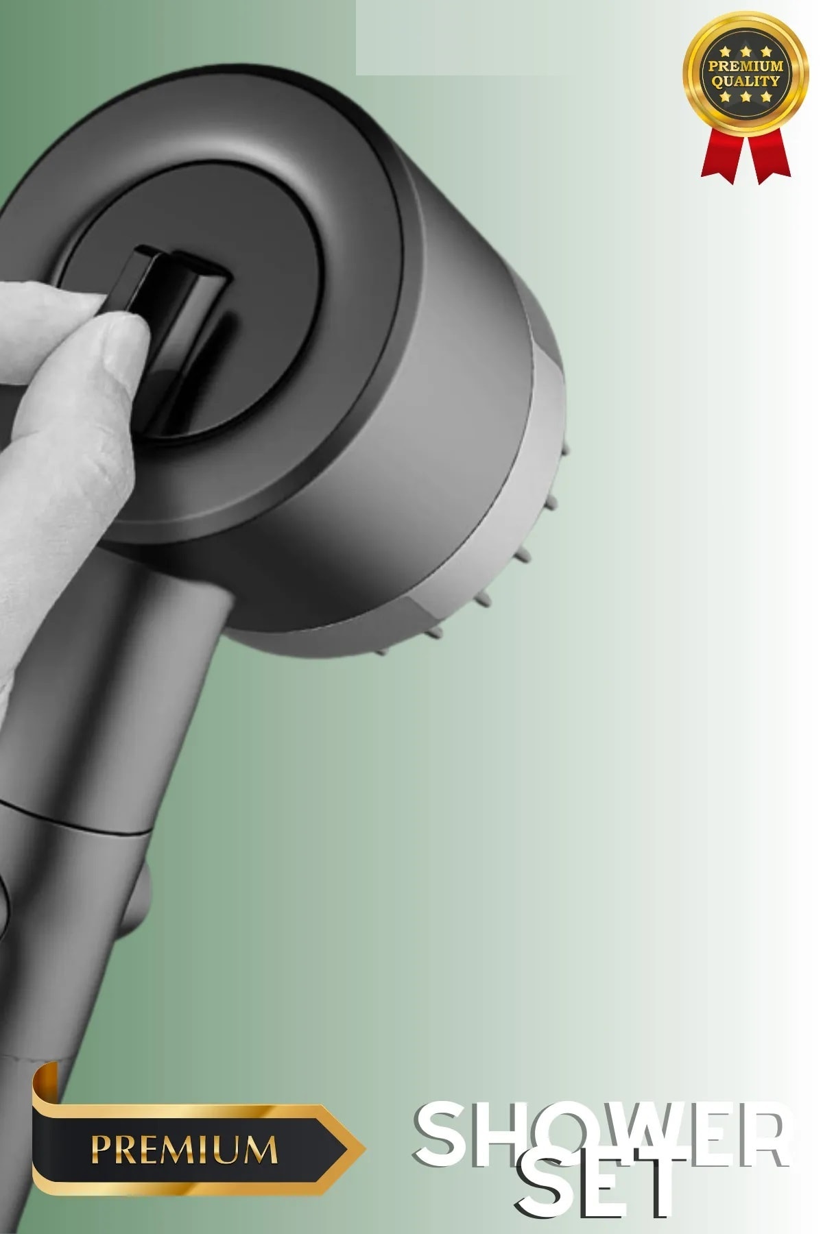 Yeni Nesil 3'lü Duş Seti ( Masajlı Yüksek Basınçlı Duş Başlığı + 1. Kalite Hortum + Mafsal )