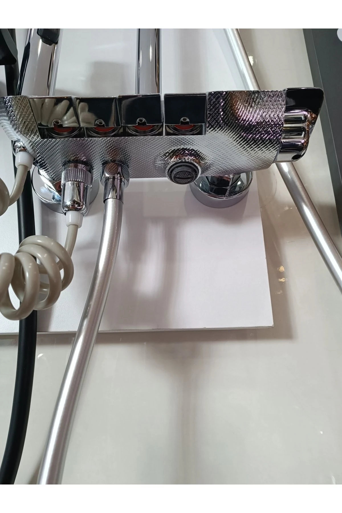 Piyano Gri Tepe Duş Seti