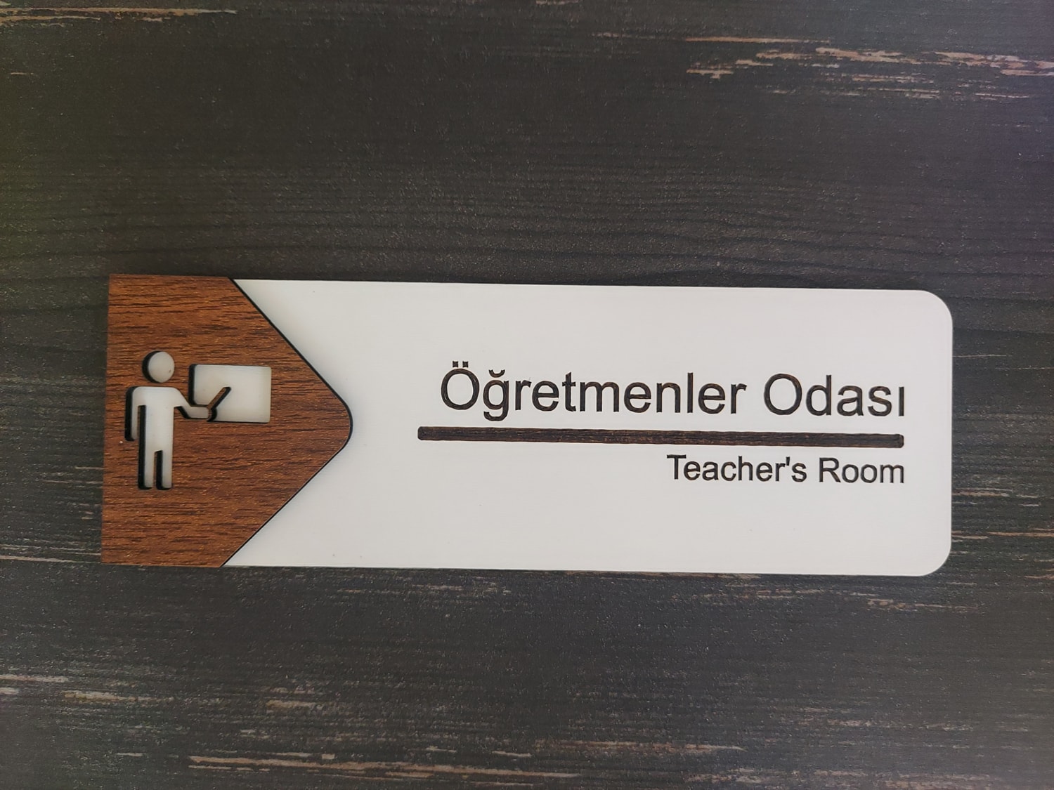 Öğretmenler Odası Ofis Oda Kapı İsimliği Yönlendirme Tabelası Levhası Kişiselleştirilebilir