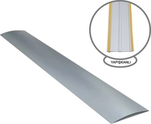 Yapışkanlı Gri Parke Kapı Eşik Çıtası En: 37 mm Uzunluk : 90 mm 3 Adet