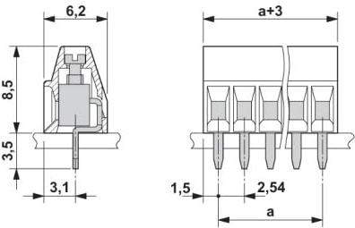 Pcb Klemens - Mpt 0,5/ 5-2,54 Standart