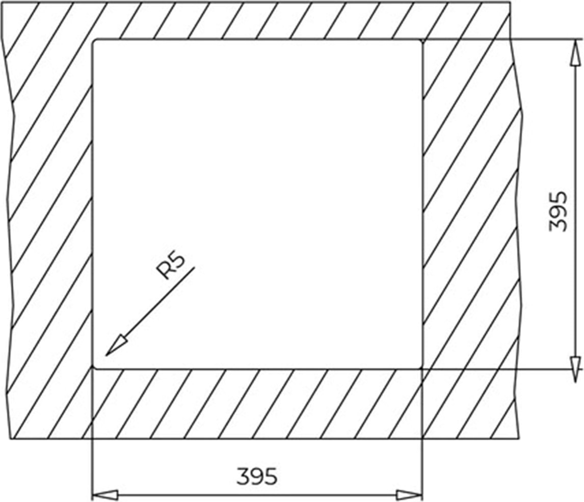 115230026-TEKA Square 40.40 Tg Stone Grey Granit Eviye