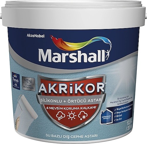 Marshall Akrikor Silikonlu Örtücü Dış Cephe Astarı 20 kg